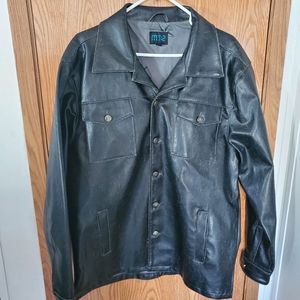 Leather blazer jacket